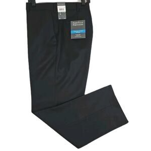 Perry Ellis ~Men's 40×32~Black Portfolio Travel Luxe No Iron Dress Pants NWT $75